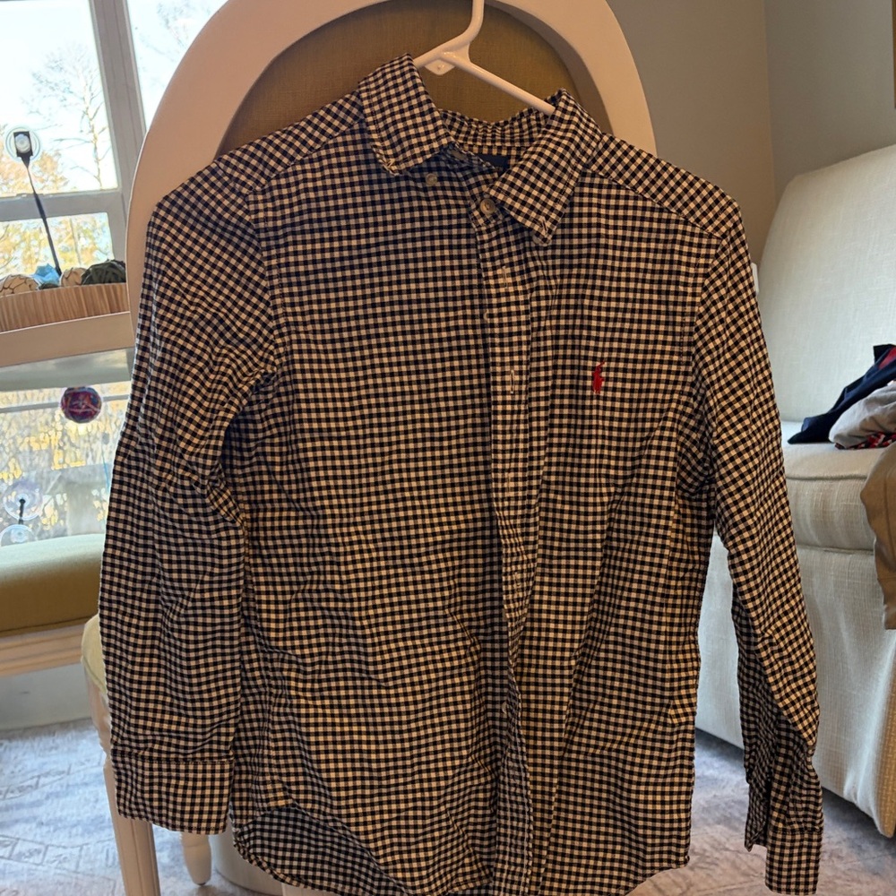 Black and White Checkered Button-Up Shirt